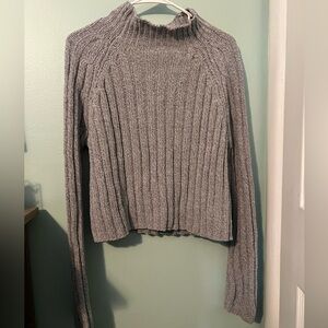 American Eagle Outfitters Gray Cowl Neck Sweater